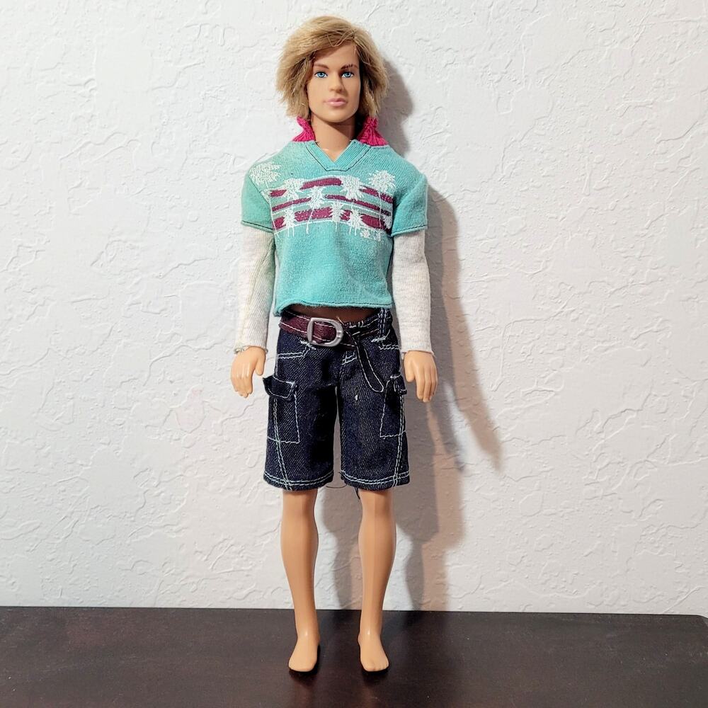 Barbie Rooted Hair KEN DOLL Camping Family Picnic Camp 2008 Mattel P6714